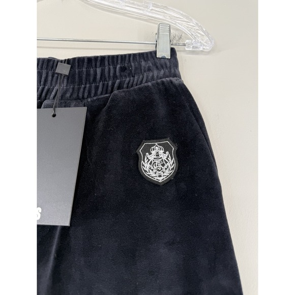 THE KOOPLES Wide Leg Trouser Track Sweat Pant XS Black Velvet Pull On NWT‎ - Picture 3 of 14